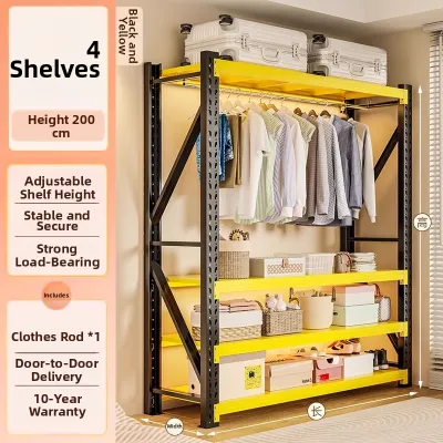 Multifunctional Open Organizer Closet Shelf Easy Assembly Storage Rack