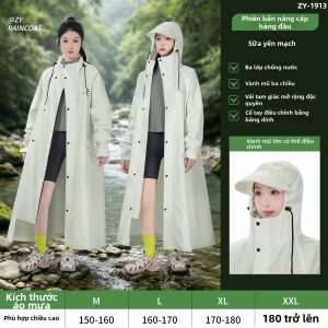 ZHENGYU | Áo Mưa Dài Chống Thấm Nước cho Đi Phượt