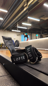 LOFTE Hybrid Grips Wrist Harness Black D-Ring Non-Slip Grip Pads Adjustable Velcro
