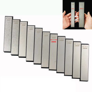 Widened diamond sharpening stone compatible with fixed-angle sharpener for kitchen knives and outdoor tools portable sharpening