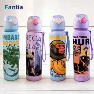 700ML Italian Brainrot Water Bottle Outdoor Drinking Cartoon Sports Cups Tung Sahur Tralalero Tralala Christmas Gift