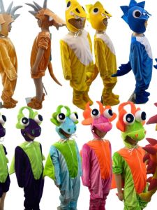 Childrens Performance Costume Triangular Dragon Original Horned Dinosaur Outfit Halloween Monster Clothing Small Armored Dinosaur