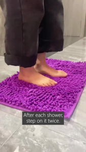 Solid color bathroom non-slip mat entry door mat absorbent floor mat toilet foot pad bedroom carpet