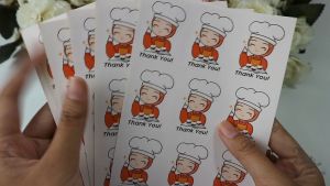 45 Pcs Thank You Sticker Label TY038 Chef Hijab