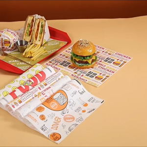100Pcs Burger Sandwich Food Wrapper Greaseproof paper Food Liner Oil Paper Proof for Sandwiches French Fries Burgers