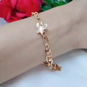 Gelang Tangan Jurai Perhiasan Aksesoris Lapis Emas Titanium Xuping Rodium Terlaris Termurah G17-8E