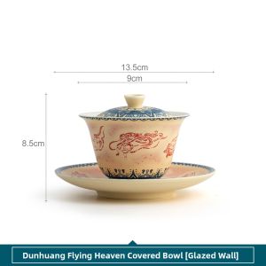 SANXUN | High-end Chinese-style Three Talents Gaiwan Ceramic Tea Set