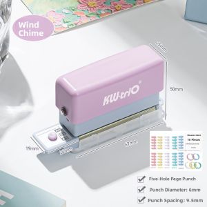 Multifunctional Handheld Six-Hole Punching Machine Learning Study Exam Postgraduate Research Note-taking Paper Punch 99H6