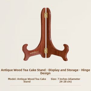 Kamjove | Vintage Wood Moisture-Proof Tea Cake Display Rack