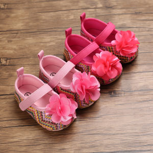 Girl Baby Shoes Newborn Girl Flower Cotton Sole Casual Shoes Canvas Elegant Princess Shoes