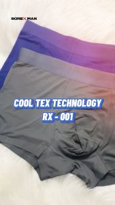 (2PCS) Sorex Man Boxer Pria Cool Tex Dingin Maksimal Silk Trunk RX001