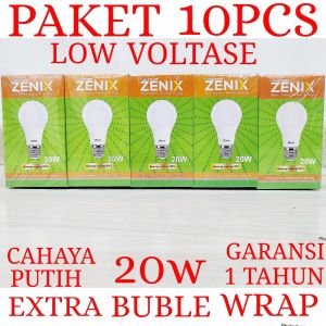 ZENIX BOHLAM LED CAHAYA PUTIH / LAMPU LED GARANSI 1 TAHUN ZENIX PAKET 10PCS 20W