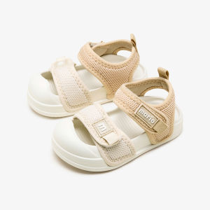Girls Summer Slip-On Sandals Anti-Slip Breathable Outdoor Headed Beach Shoes Soft Bottom Childrens Footwear Princess Style EVA Material