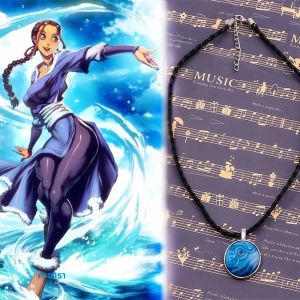 Avatar Airbender ครั้งสุดท้ายสร้อยคอ Kingdom เครื่องประดับอะนิเมะ Katara Water Tribe จี้แก้วโดมสร้อยคอคอสเพลย์ Props เครื่องประดับ