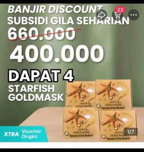 PAKET 4PCS STARFISTH GOLD MASK DABE BEAUTY