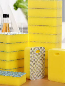 Thickened Double-Sided Silver Onion Dishwashing Sponge Scrubber Oil-Stain Remover Pot Cleaner 20 Pieces Set Household Tool