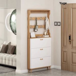 MAIYUQI | Thin Design Entryway Shoe Storage Rack Integrated Hanger