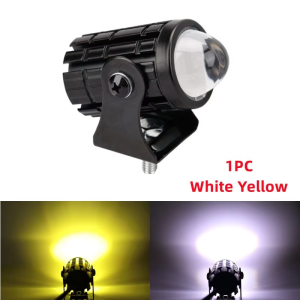 KEVANLY | Mini Driving Light LED Projector Lens 360° Adjustment White Yellow Motorcycle Headlight ATV Scooter for Auxiliary Spotlight Lamp