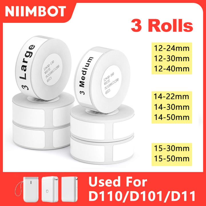 Niimbot Paper Niimbot Official 3 Rolls D110 D11 D101 Label Sticker Paper Thermal ...