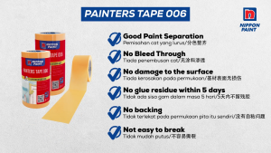 NIPPON PAINT WASHI TAPE HIGH QUALITY PAINTING TAPE WITHOUT GLUE TRANSFER / NIPPON PAINTERS TAPE
