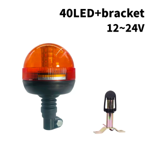 other | 12V 24V 40 LED Amber Truck Car Tractor Flexible Warning Emergency Strobe Light Mount Flashing Beacon Rotating Signal Lamp