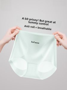 miiow | High-Waist Slimming Underwear Womens Summer Thin Briefs Seamless Shapewear Panties Cat Woman Triangle Shorts Nylon Fabric