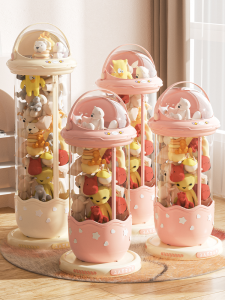 TAOXIAOHE | Transparent Cylindrical Zipper Large Capacity Toy Storage Bucket
