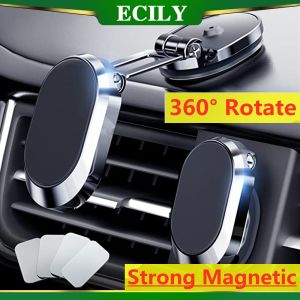 2023 Magnetic Folding Bracket Car Phone Holder 360° Rotation Adjustable Height Navigation Stand Mobile Phone Holder Suitable For i-Phone 14 13 12 Pro Max X Xiaomi Xiaomi Huawei Samsung LG