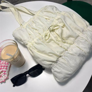 Dongda Gate 2025 New Folded Drawstring Womens Shoulder Bag Large Capacity Tote Bag Commuting Versatile Underarm Bag