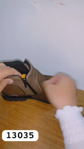 Hammer Kings Exclusive Safety Shoes 13035 Mid Cut Dual Zipper Steel Toe Cap Leather Working Shoes