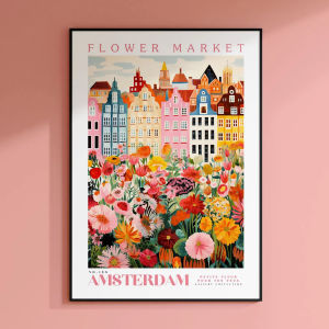 500/1000/1200/2000PCS Jigsaw Puzzle Amsterdam Flower Market Floral Art For Adults Great Weekend Relaxation And Family Fun