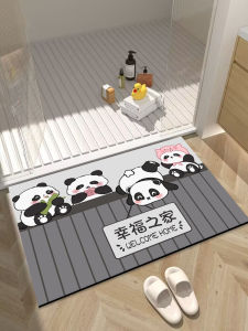 Bathroom Mat Quick Dry Silicon Dendroid Slip Resistant Door Mat Bathroom Entrance Floor Carpet Home Cleaning Tools