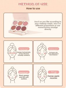 MONLEYTA | Natural Looking Matte Blush For Women Long-lasting Color Natural Glow Enhancing Cheek Palette Suitable For All Skin Types