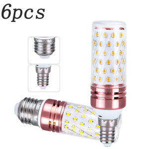 6pcs LED Corn Bulb 3W 6W 9W 12W 15W E27 E14 Light Bulb SMD2835 AC85-265V LED Lamp Home Decoration Chandelier Candle Light