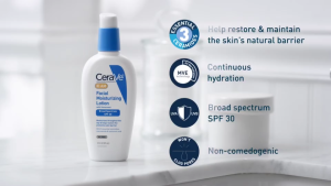 CeraVe AM Facial Moisturising Lotion SPF30 89ml Day Facial Lotion With 3 Essential Ceramides Niacinamide Fragrance Free For Normal To Dry Skin Sun Protection