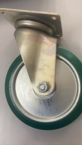 Bánh xe PU xoay chịu dàu mỡ 200 mm chịu tải UWJ-200 Sisiku Nhật lắp xe đẩy hàng tại Máy NTT bảo hành dài hạn