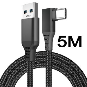 Virtual Reality VR Glasses Cable USB A To Type C 5M for Meta Oculus Quest 2 Quest2 Link Game Accessories Headset Helmet Gaming