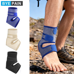 1/2Pcs Ankle Support Brace with Silicone Heel Pad Adjustable Compression Sleeve Strap Wrap Sprain Arthritis