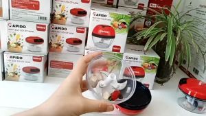 Máy xay tỏi ớt đa năng RC-180P 3 Lưỡi dao Máy xay đa năng rau củ tỏi ớt hành thịt thiết kế nhỏ gọn Dễ dàng tháo lắp