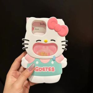 💗เทรนด์อินเทอร์เน็ตคนดัง + มีในสต็อก + 3D ปลาอะนิเมะน่ารักปากใหญ่เคสซิลิโคนนิ่มโลภเคส iPhone 15 14 13 11 Pro Max ฝาหลังทรายดูด