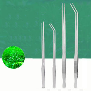 Aquarium Stainless Steel Tweezers Straight Curved Water Grass Aquatic Plants Clip Pliers Long Tweezers Fish Tank Cleaner Tools