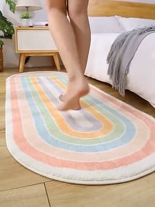Oval Carpet: Karpet Keset Panjang Lembut Bulu Tebal Halus Anti Slip