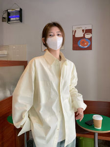 French Style Unique Sleeveless Shawl-Collared Top for Women Spring Autumn Fashion Long Sleeve Casual Shirt