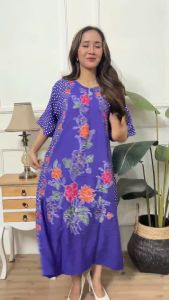 DASTER WANITA DEWASA BATIK CAP RAYON SAMITEX SUPER PREMIUM BUSUI RESLETING DEPAN LEMBUT ADEM NYAMAN DI KULIT BAJU TIDUR
