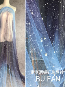 Vải Lưới Trong Suốt Sáng Tạo DIY Vải Thiết Kế Quần Áo Vải Lụa Lấp Lánh Bạc Vàng Chuyển Màu Vải Trang Trí Nhà Cửa Vải Vải