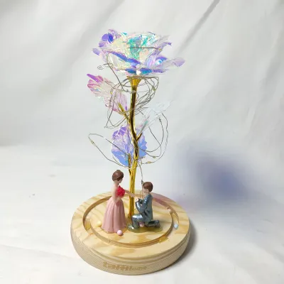 [OBRAL CACAT] Lampu Meja Hias LED Galaxy Rose Eternal Colorful Light - MSFRG-003