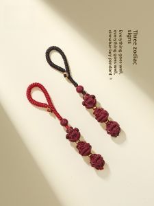 Red Sand Keychain 2025 Chinese Zodiac Snake Pig Tiger Monkey Dragon Triple Combination 12 Animal Signs Tai Sui Amulet Pendant
