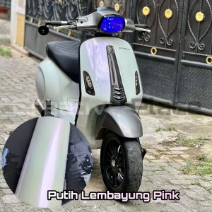 sticker skotlet putih lembayung pink / scotlite putih mutiara pink / skotlet bunglon putih pink