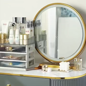 กล่องใส่เครื่องสำอาง ลิ้นชักเก็บของ หลายช่อง ชั้นโปร่งใส สำหรับลิปสติกและผลิตภัณฑ์ดูแลผิว Cutieworld