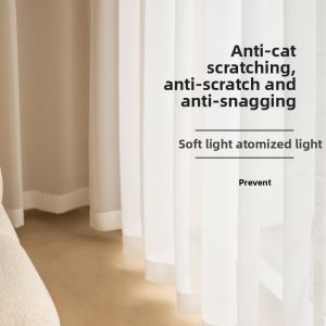 Scratch-resistant Light-blocking White Curtain